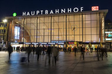 Cologne, Germany - February 19th 2020: A view of Koln Hauptbahnhof, also known as Cologne Central Station, in the city of Cologne in Germany.