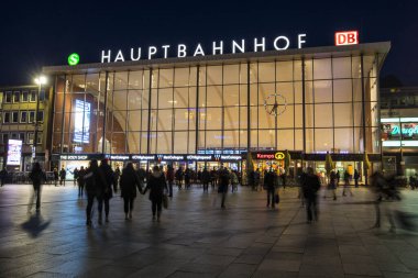 Cologne, Germany - February 19th 2020: A view of Koln Hauptbahnhof, also known as Cologne Central Station, in the city of Cologne in Germany.
