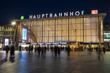 Cologne, Germany - February 19th 2020: A view of Koln Hauptbahnhof, also known as Cologne Central Station, in the city of Cologne in Germany.