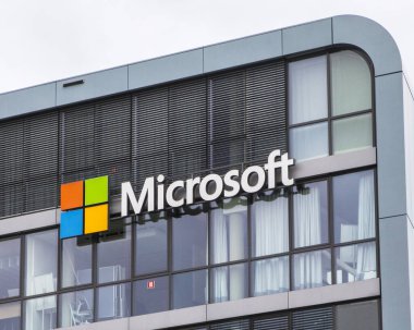 Cologne, Germany - February 20th 2020: A view of the Microsoft office on Holzmarkt in the city of Cologne, Germany.