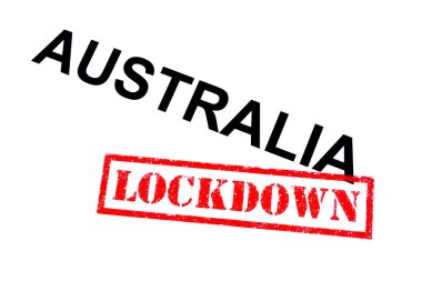 Kırmızı kilitli AUSTRALYA Kauçuk damga