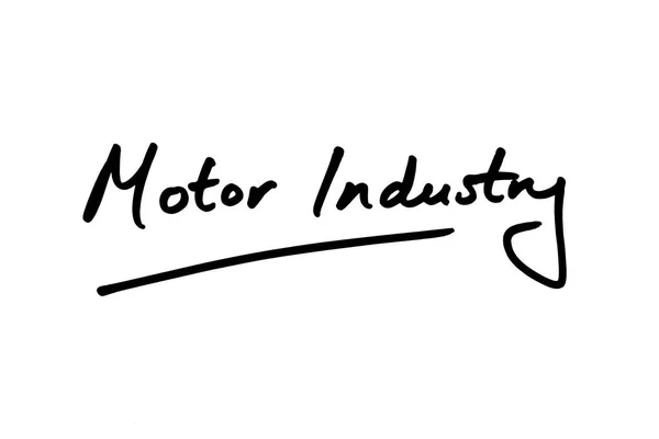 白地に手書きの自動車産業 — ストック写真