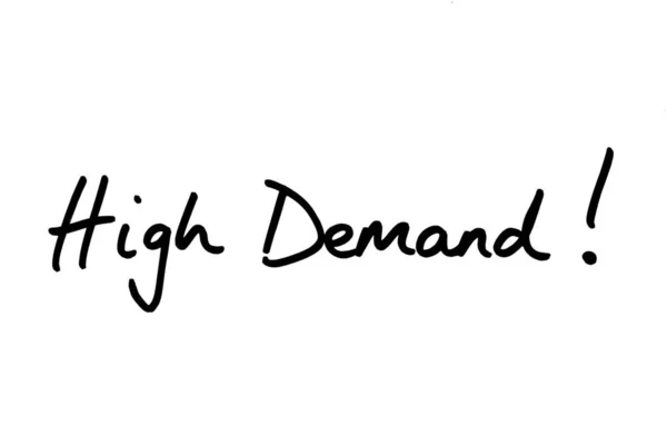 High Demand Handwritten White Background — Stock Photo, Image