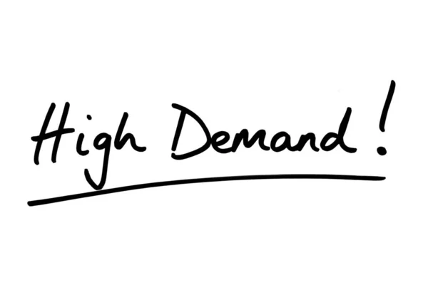High Demand Handwritten White Background — Stock Photo, Image