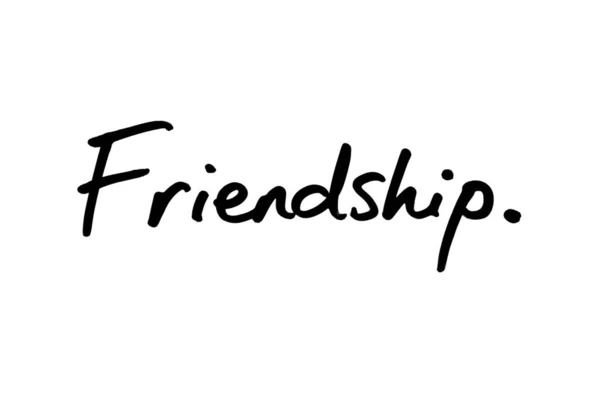 Friendship Handwritten White Background — Stock Photo, Image