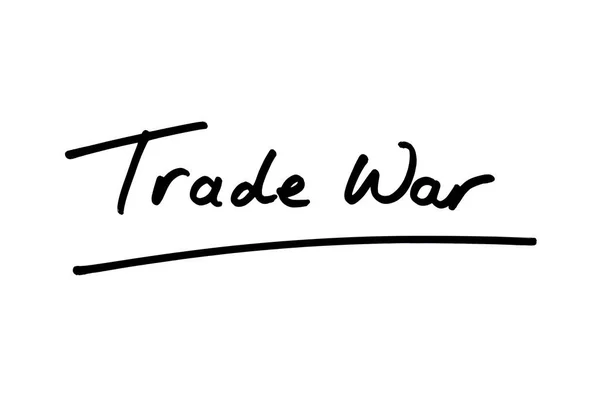 Guerra Comercial Escrita Mano Sobre Fondo Blanco — Foto de Stock