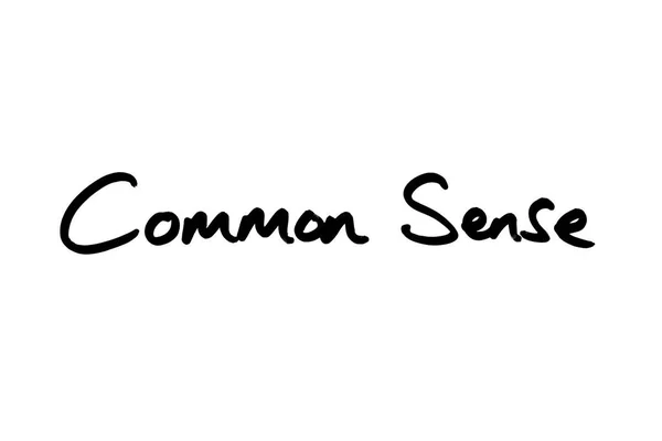 Common Sense Kézzel Írt Fehér Háttér — Stock Fotó
