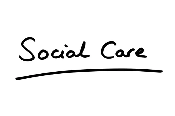 Social Care Handwritten White Background — Stock Photo, Image