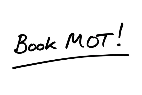 Book Mot Handwritten White Background — Stock Photo, Image