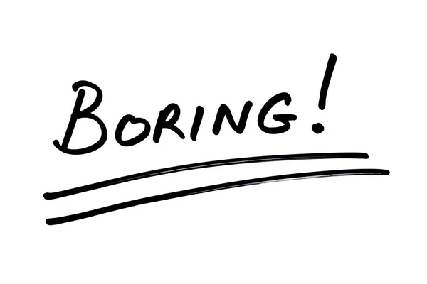 Boring Handwritten White Background — Stock Photo, Image