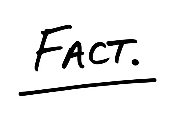 Word Fact Handwritten White Background — Stock Photo, Image