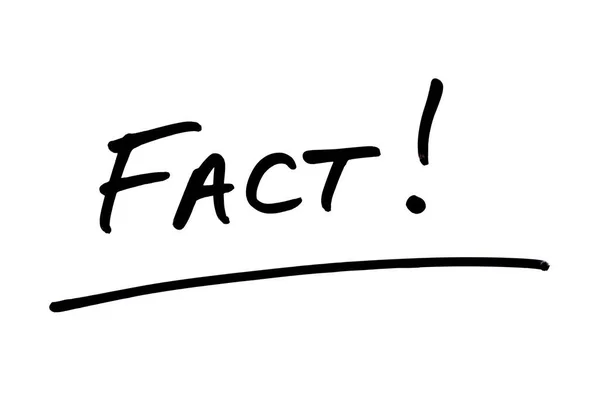 Word Fact Handwritten White Background — Stock Photo, Image