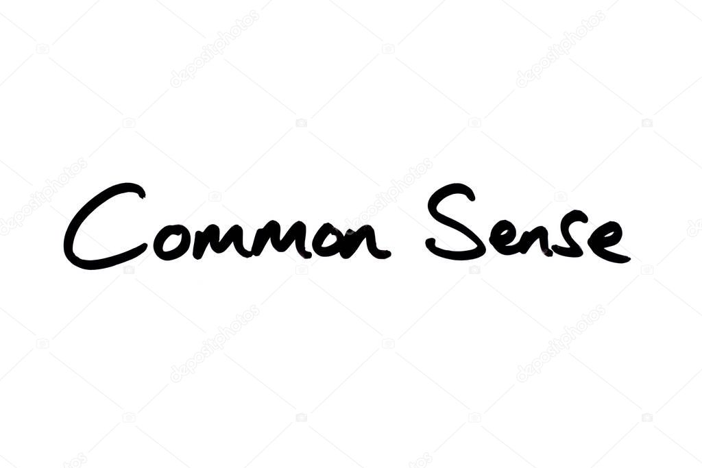 Common Sense handwritten on a white background.