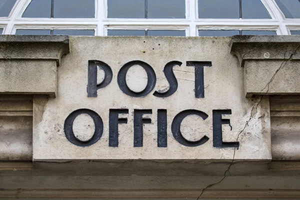 Close Van Een Vintage Postkantoor Bord Stad Taunton Somerset — Stockfoto