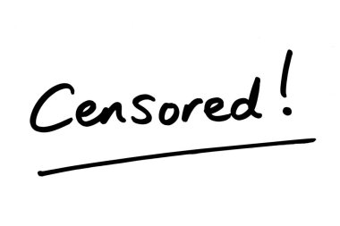 Censored! handwritten on a white background. clipart