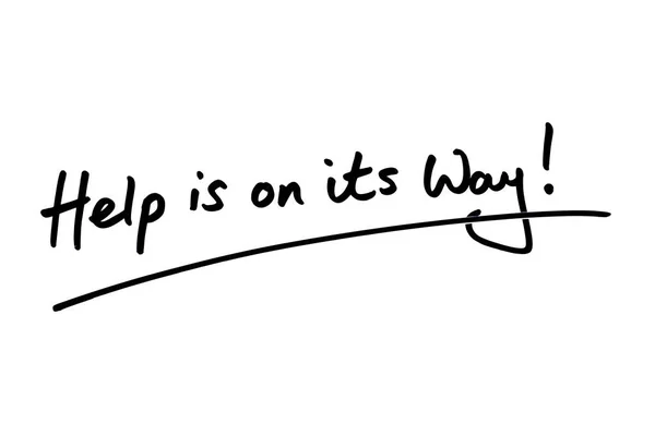 Help Its Way Handwritten White Background — Stock Photo, Image