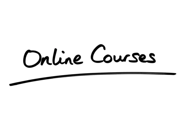 Online Courses Heading Handwritten White Background — Stock Photo, Image
