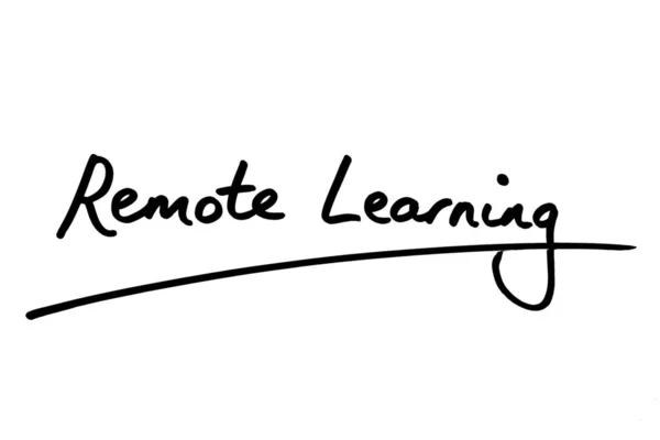 Remote Learning Handwritten White Background — Stock Photo, Image