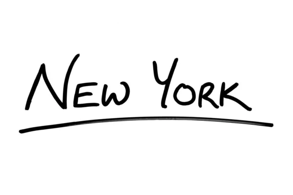 New York Manuscrit Sur Fond Blanc — Photo