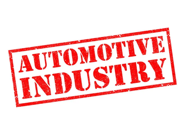 AUTOMOTIVE INDUSTRY red rubber stamp over a white background.