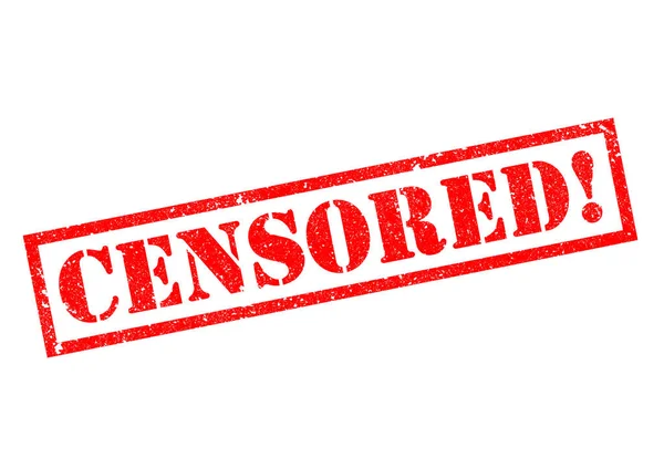 Censored Red Rubber Stamp White Background — Stock Photo, Image