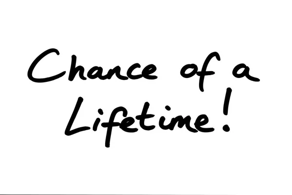 Chance Uma Vida Manuscrito Sobre Fundo Branco — Fotografia de Stock