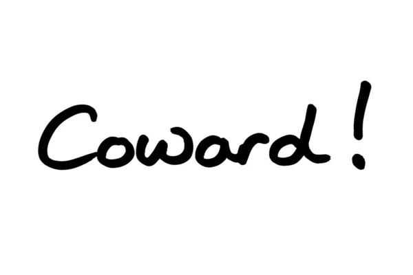 Coward Handwritten White Background — Stock Photo, Image