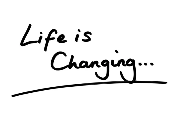 Life Changing Handgeschrieben Auf Weißem Hintergrund — Stockfoto
