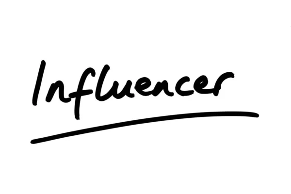 Word Influencer Handwritten White Background — Stock Photo, Image