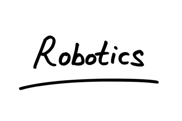 Robotics Handwritten White Background — Stock Photo, Image
