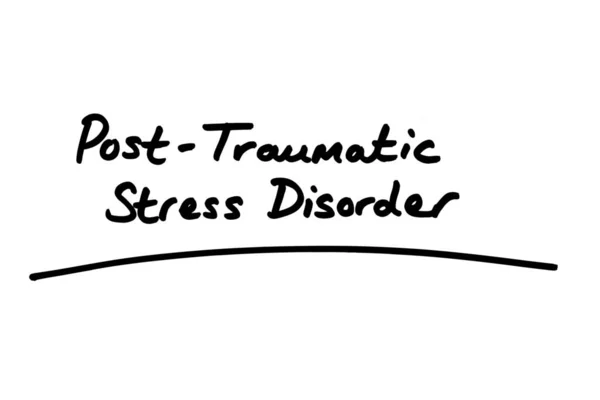 Post Traumatic Stress Disorder Handwritten White Background — Stock Photo, Image