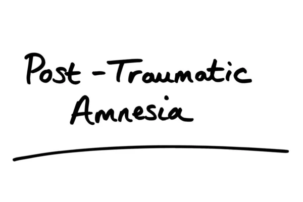 Post Traumatic Amnesia Handwritten White Background — Stock Photo, Image