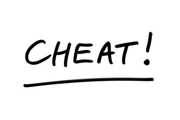 Palabra Cheat Escrito Mano Sobre Fondo Blanco — Foto de Stock