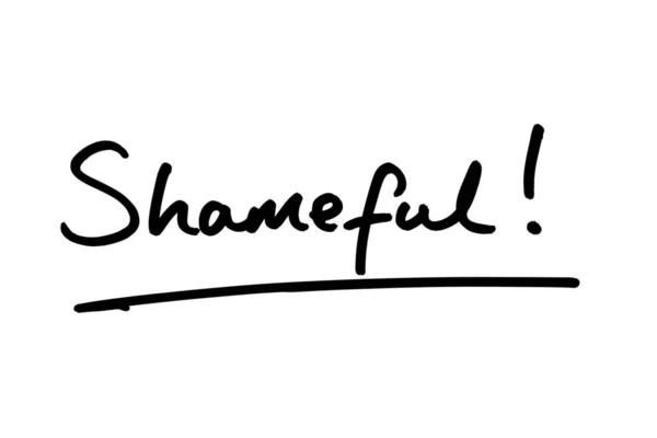 Word Shameful Handwritten White Background — Stock Photo, Image