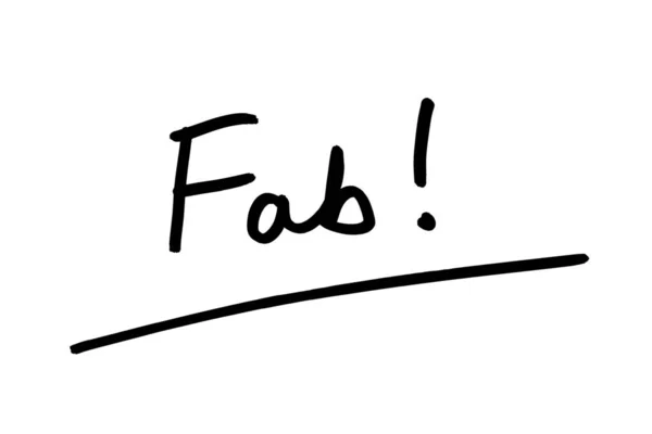Word Fab Handwritten White Background — Stock Photo, Image