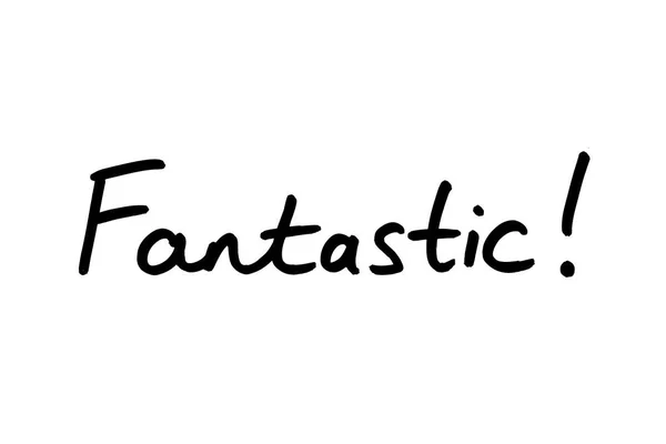 Word Fantastic Handwritten White Background — Stock Photo, Image