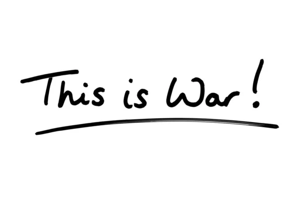 War Handwritten White Background — Stock Photo, Image