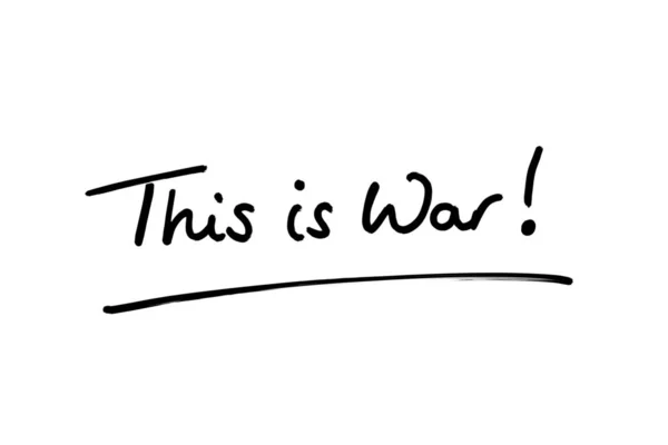 War Handwritten White Background — Stock Photo, Image