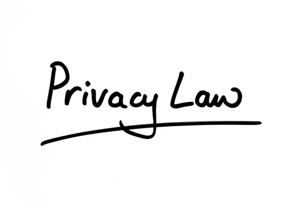 Privacy Wet Handgeschreven Een Witte Achtergrond — Stockfoto