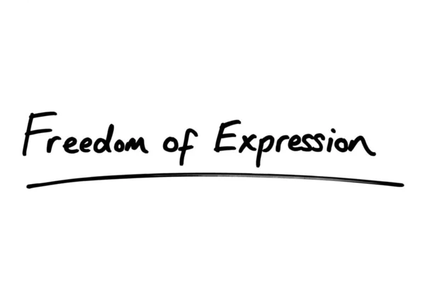 Meinungsfreiheit Handgeschrieben Auf Weißem Hintergrund — Stockfoto