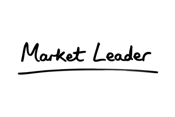 Market Leader Handwritten White Background — Stock Photo, Image