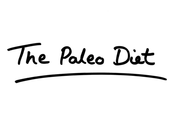 Paleo Diet Handwritten White Background — Stock Photo, Image