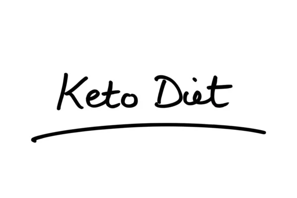 Keto Diet Escrito Mano Sobre Fondo Blanco — Foto de Stock