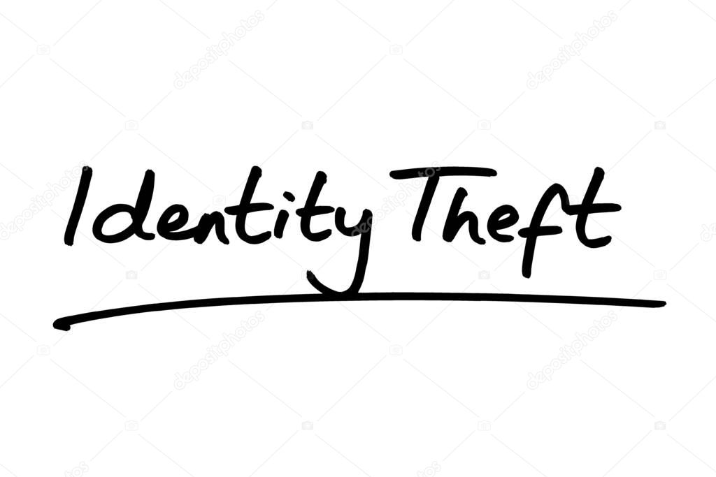 Identity Theft handwritten on a white background.