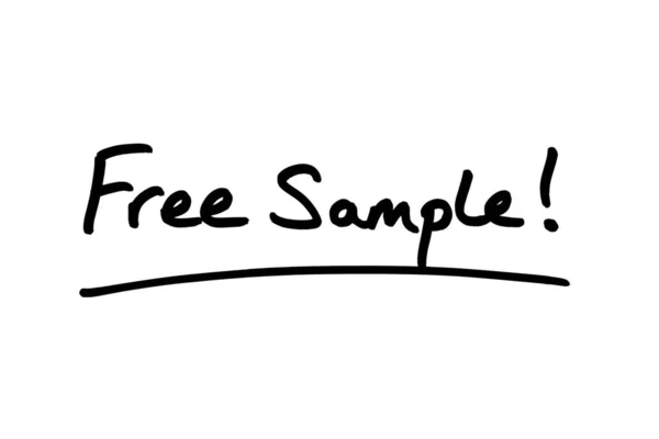 Free Sample Handwritten White Background — Stock Photo, Image
