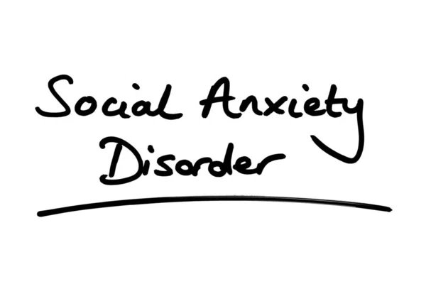 Social Anxiety Disorder Handwritten White Background — Stock Photo, Image