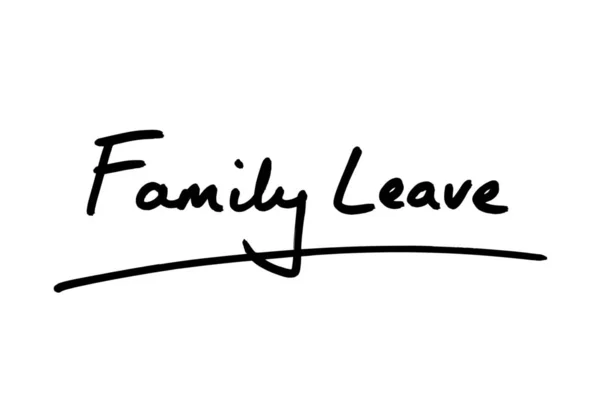 Familj Ledighet Handskriven Vit Bakgrund — Stockfoto