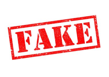 Beyaz arkaplan üzerinde sahte kırmızı lastik damga.