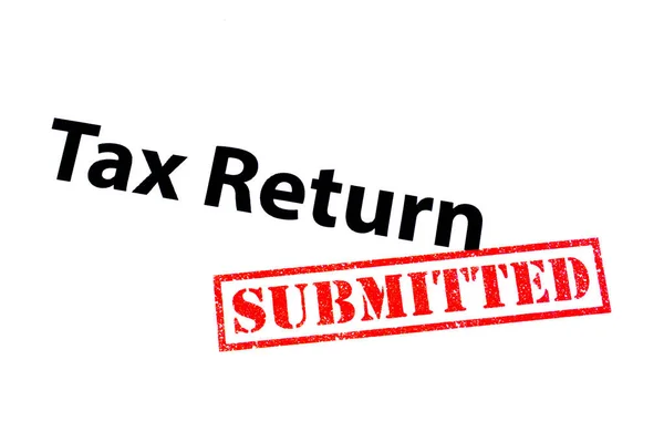 Tax Return Heading Red Submitted Rubber Stamp — Stock Photo, Image