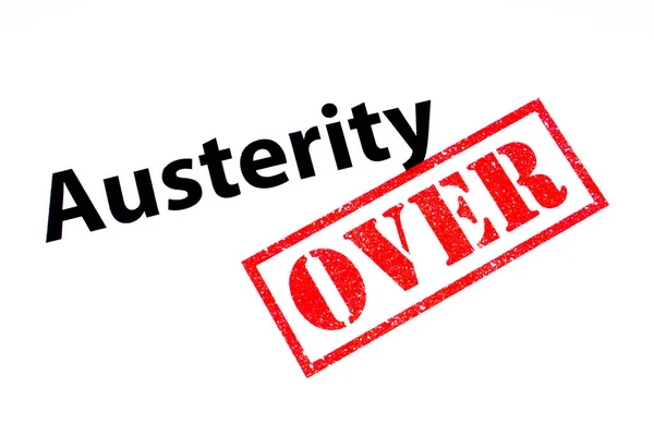 Austerity Heading Red Rubber Stamp — Stock Photo, Image